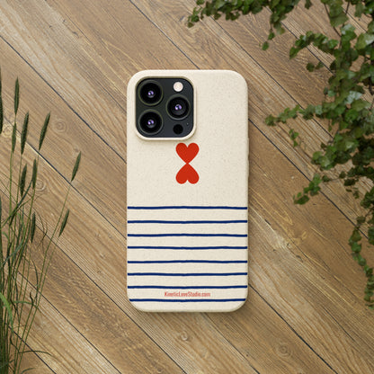 Phone Case - French Chic Trendy Navy Stripes Design Paris Street Style Biodegradable Eco-Friendly