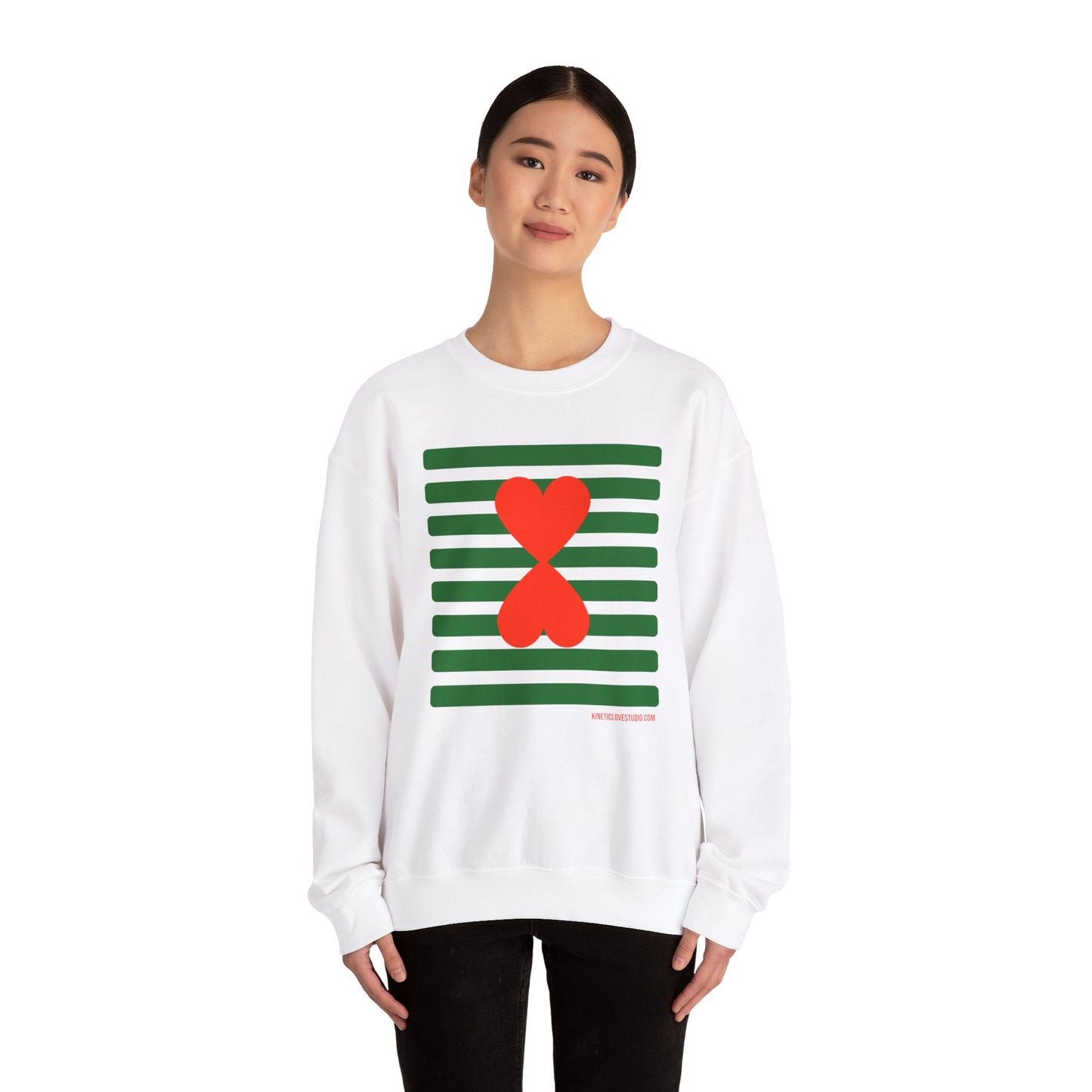 Holiday Edition Couple Sweatshirt - Green Stripes