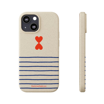 Phone Case - French Chic Trendy Navy Stripes Design Paris Street Style Biodegradable Eco-Friendly