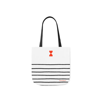 Canvas Tote Bag White & Black - French Chic Stripes Stylish Trendy Design