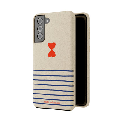 Phone Case - French Chic Trendy Navy Stripes Design Paris Street Style Biodegradable Eco-Friendly