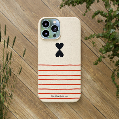 Phone Case - French Chic Red Stripes Biodegradable Eco-Friendly