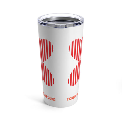 Tumbler 20oz Red Striped Hearts Contemporary Design Gift Item