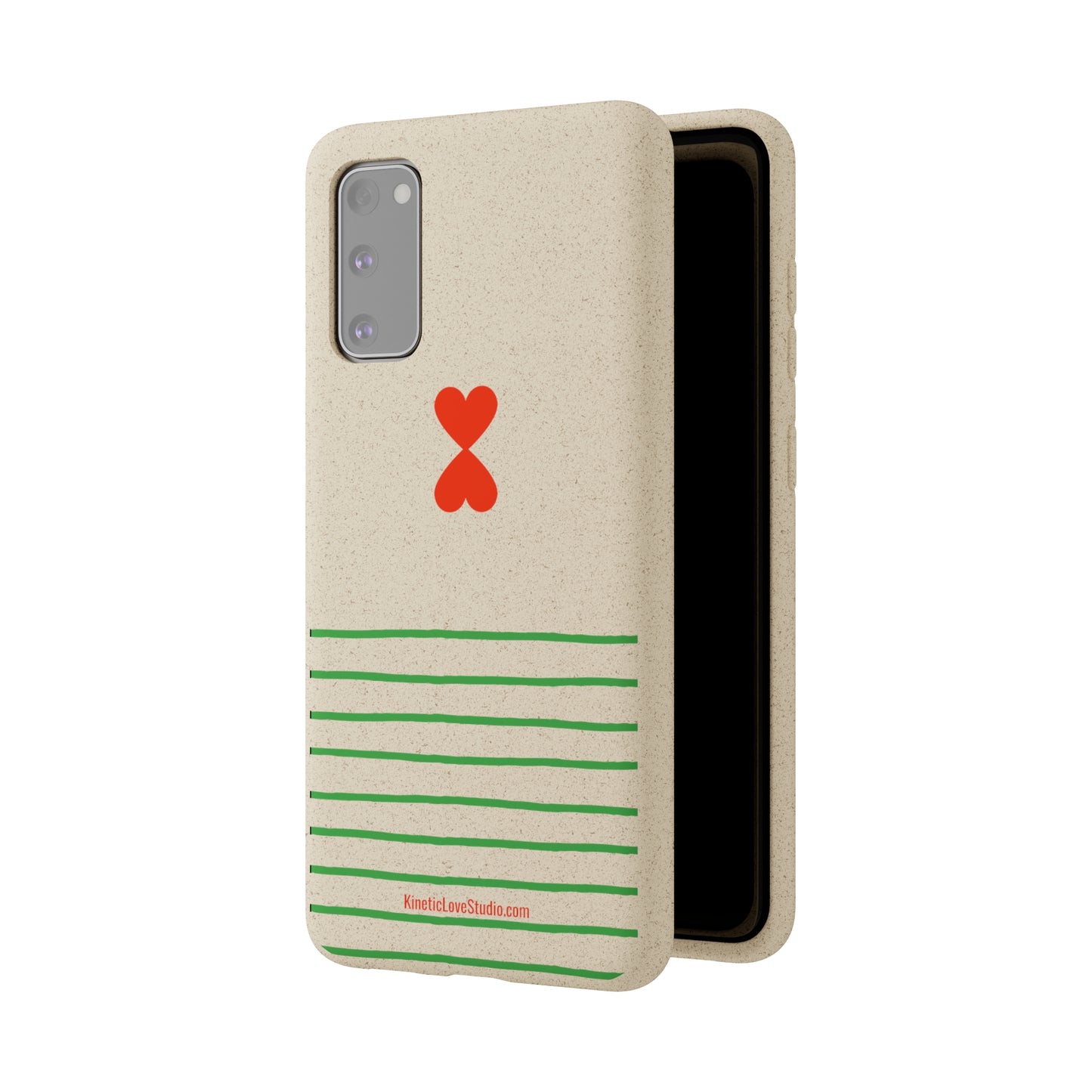 Eco-Friendly Phone Case - French Chic Green Stripes Biodegradable