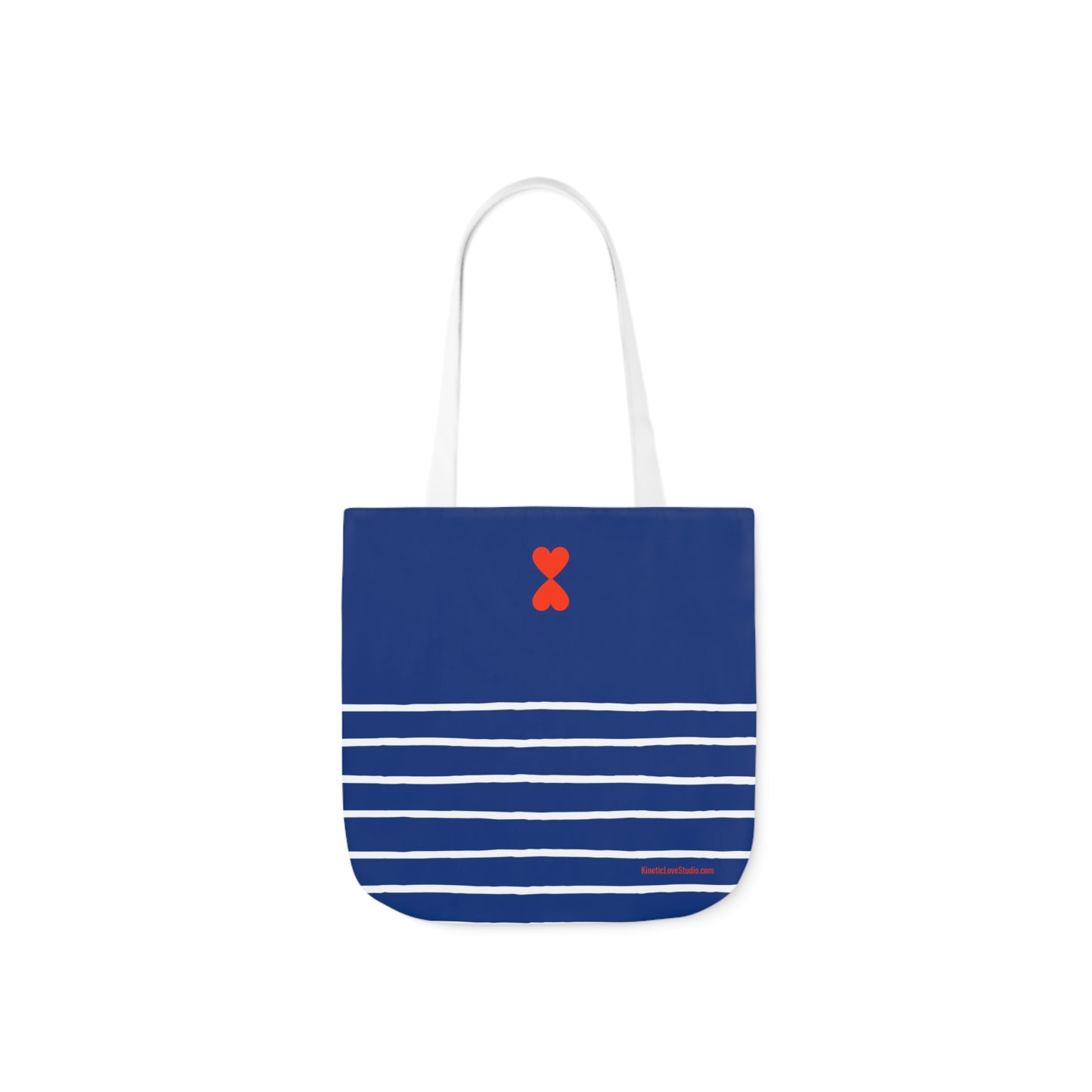 Canvas Tote Bag Navy - French Chic Stripes Stylish Trendy Design