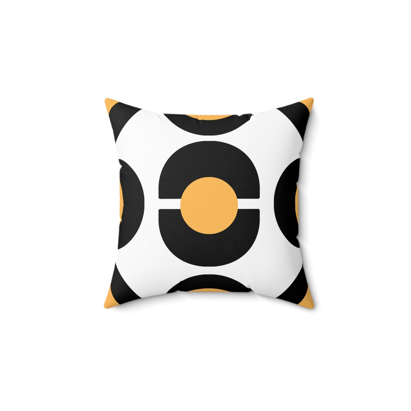 Pillow Bauhaus Design Black Yellow Home Decor