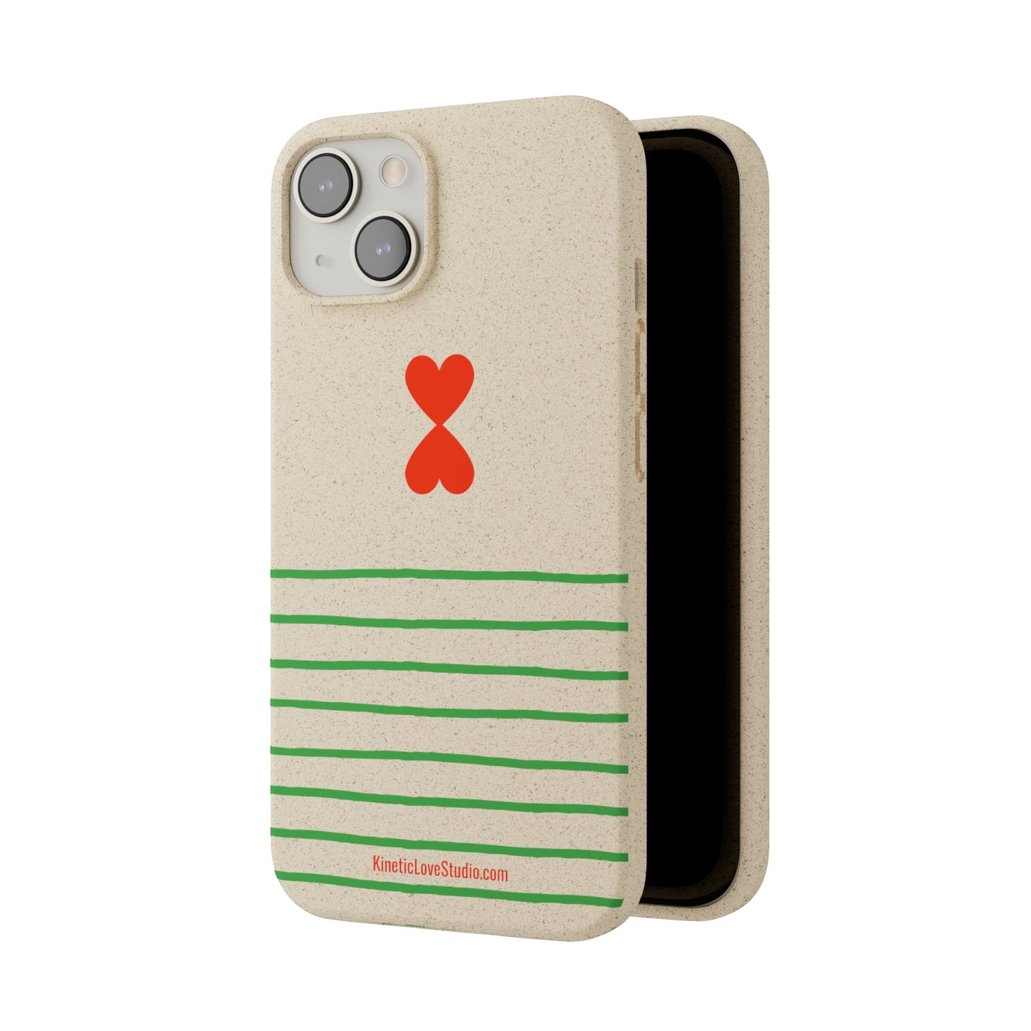 Eco-Friendly Phone Case - French Chic Green Stripes Biodegradable