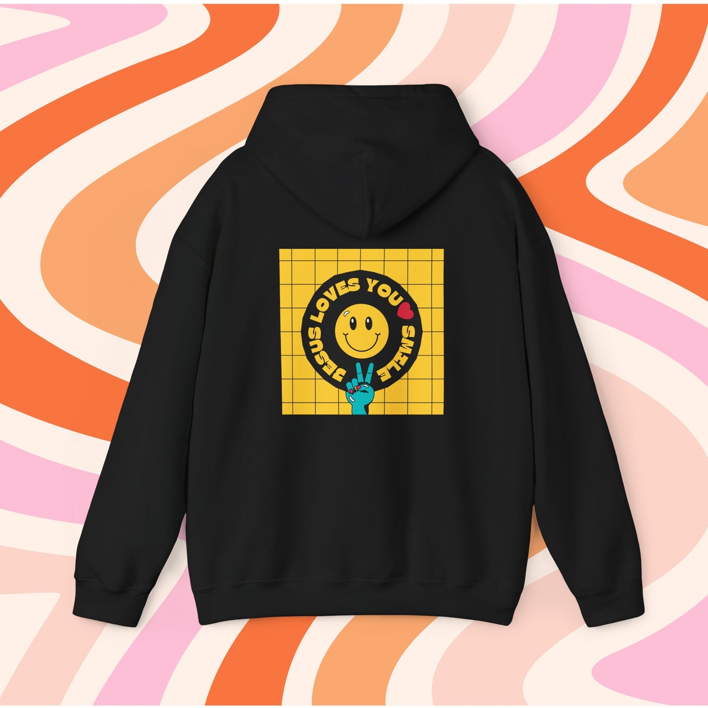 Jesus Loves You Hoodie - Feel Good Smiley Face