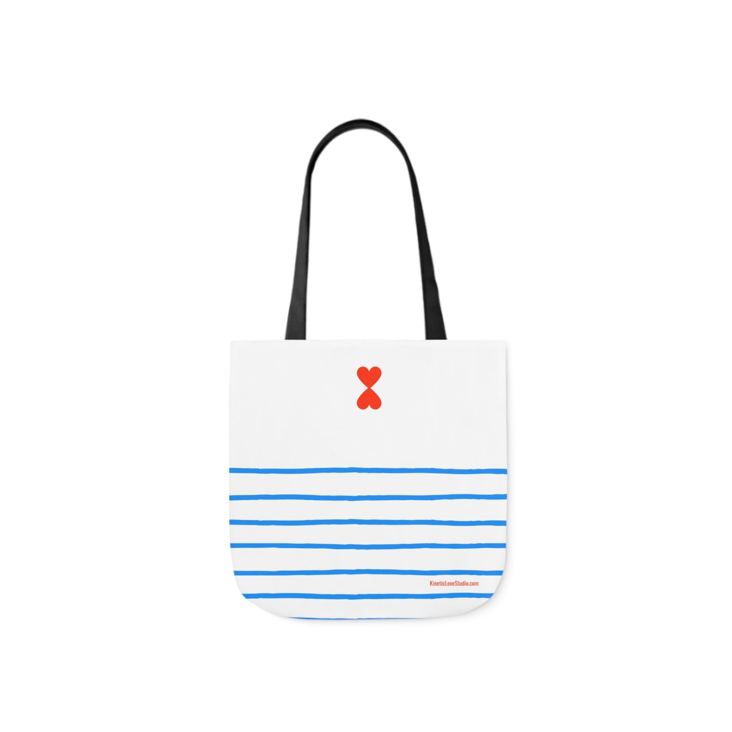 Canvas Tote Bag - French Chic Blue Stripes Stylish Trendy Design