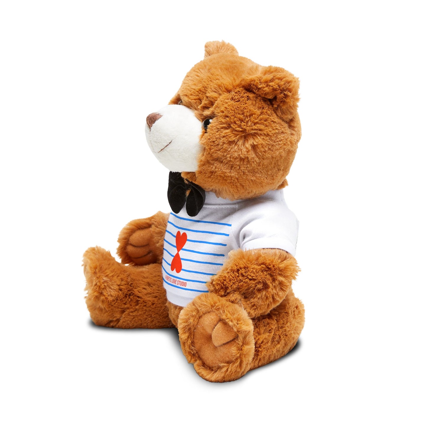 French Chic Paris Style Blue Stripes & Heart Teddy Bear with T-Shirt - Gifts for Loved Ones