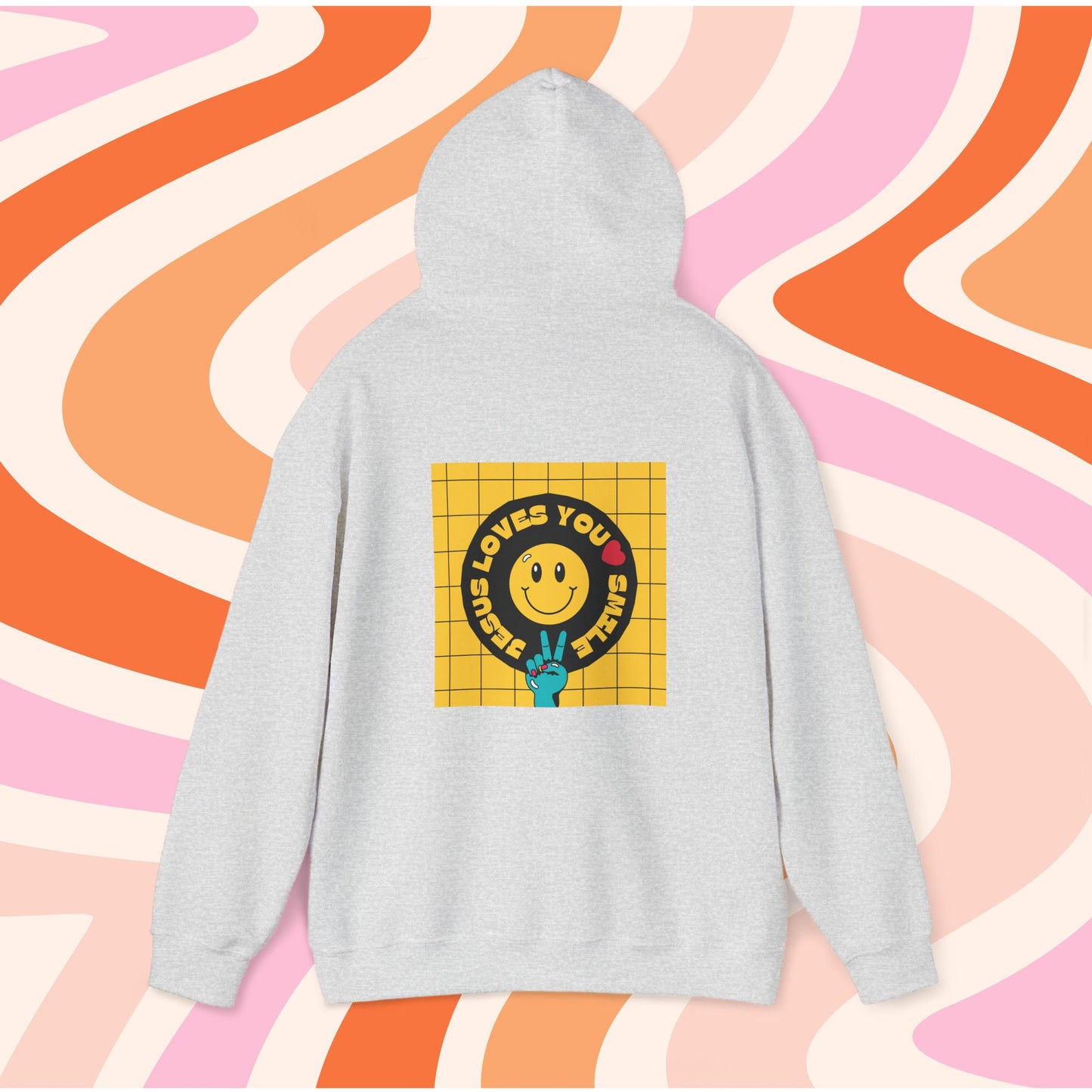 Jesus Loves You Hoodie - Feel Good Smiley Face