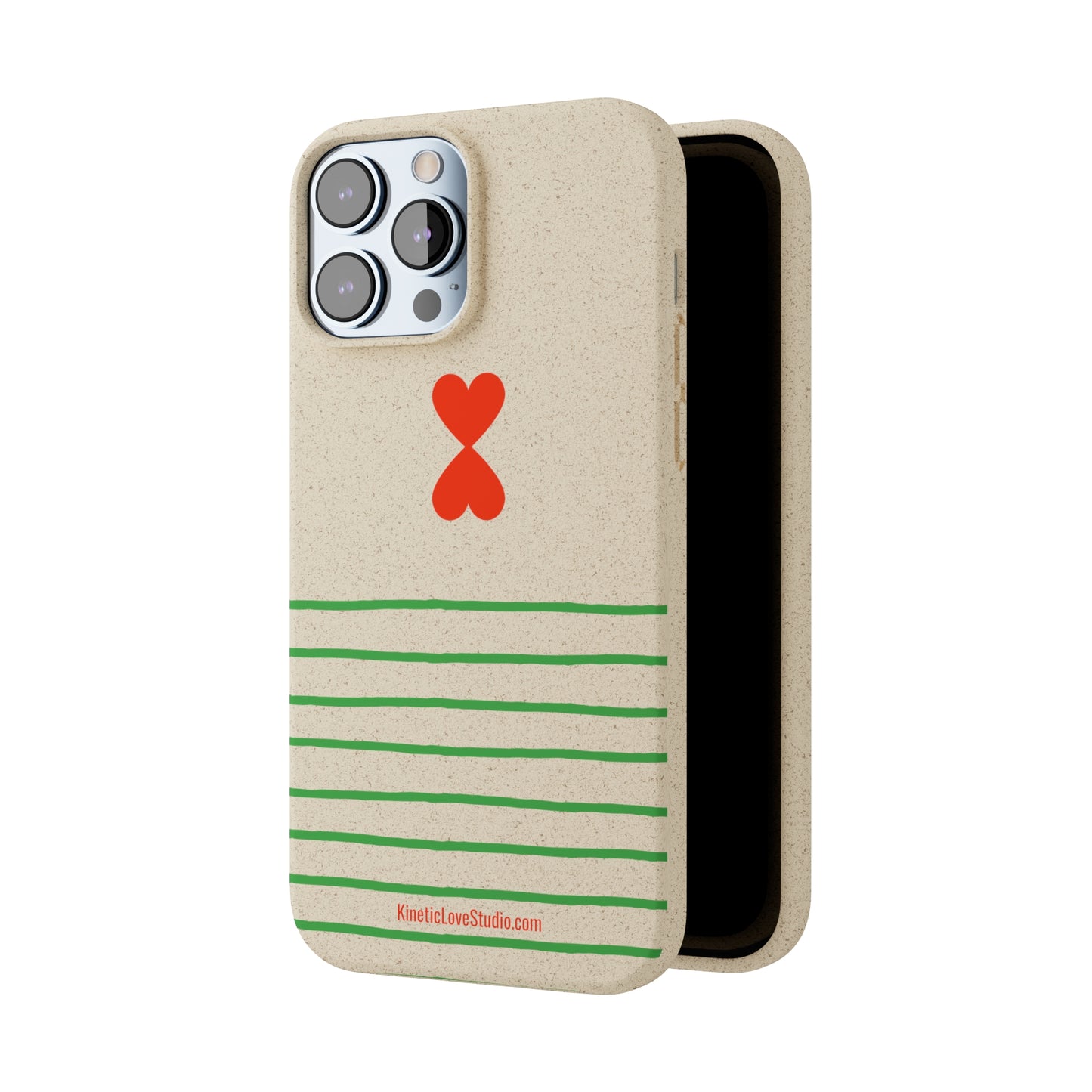 Eco-Friendly Phone Case - French Chic Green Stripes Biodegradable