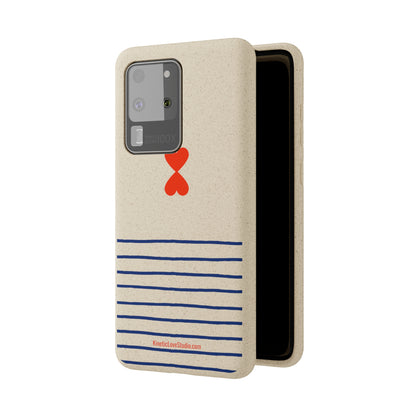 Phone Case - French Chic Trendy Navy Stripes Design Paris Street Style Biodegradable Eco-Friendly