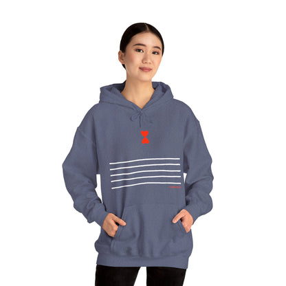 Paris Street Style Hoodie - Stripes & Double Heart Design