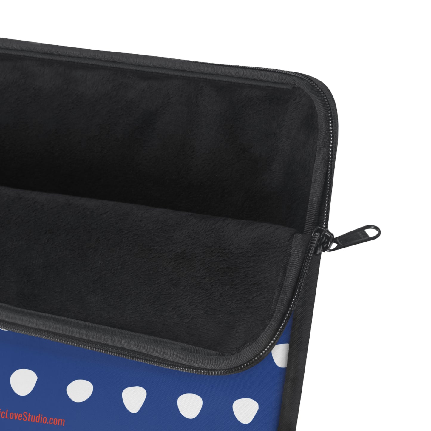 Laptop Sleeve Navy Polka Dots Stylish Trendy Design Notebook Case