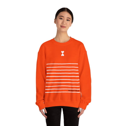 Red & White Strip Unisex Sweatshirt - Signature Collection by Kinetic Love Studio