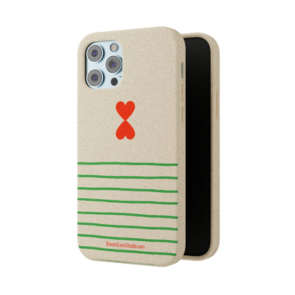 Eco-Friendly Phone Case - French Chic Green Stripes Biodegradable