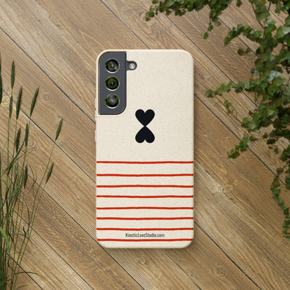 Phone Case - French Chic Red Stripes Biodegradable Eco-Friendly