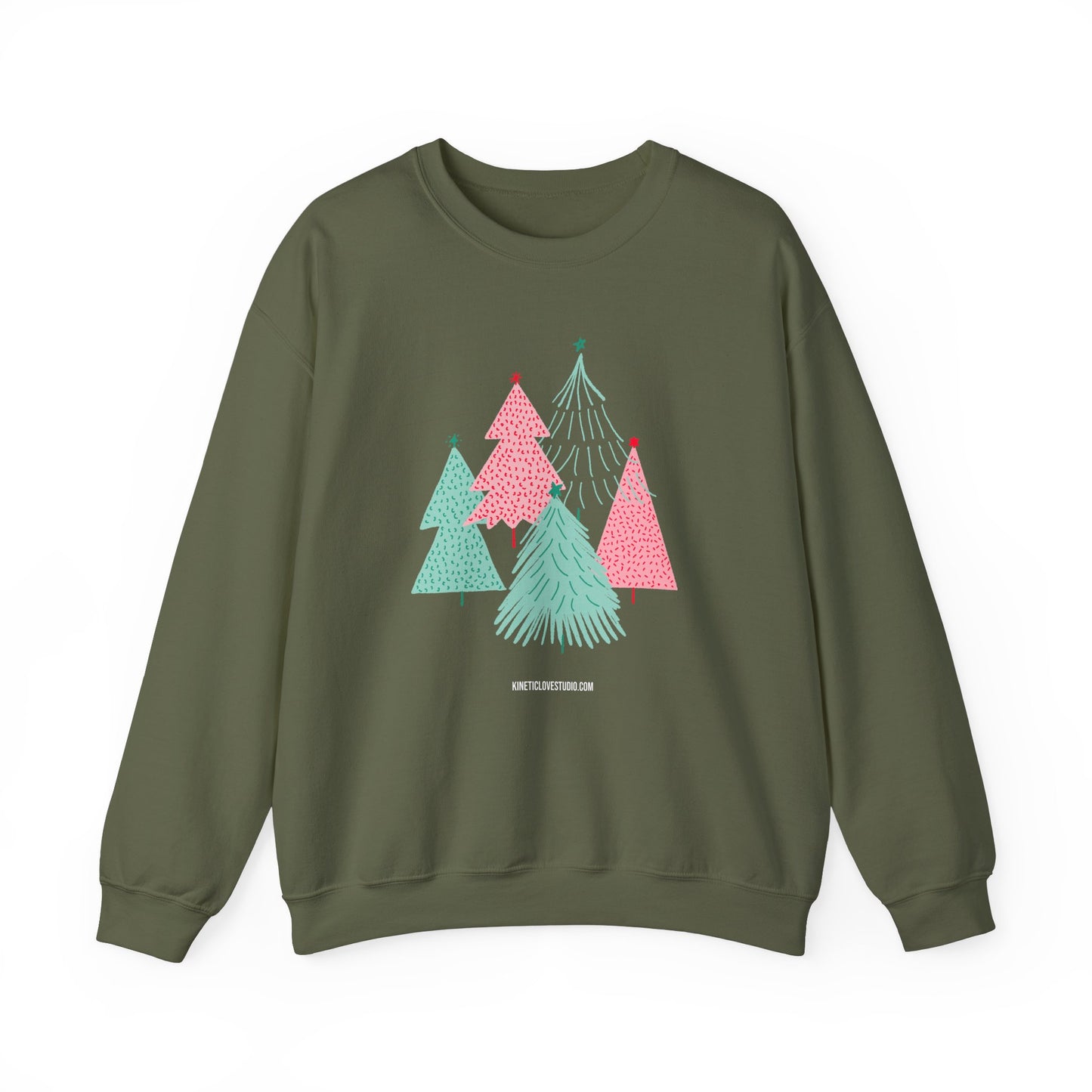 Christmas Trees Modern Couple Sweatshirt - Holiday Edition Unisex