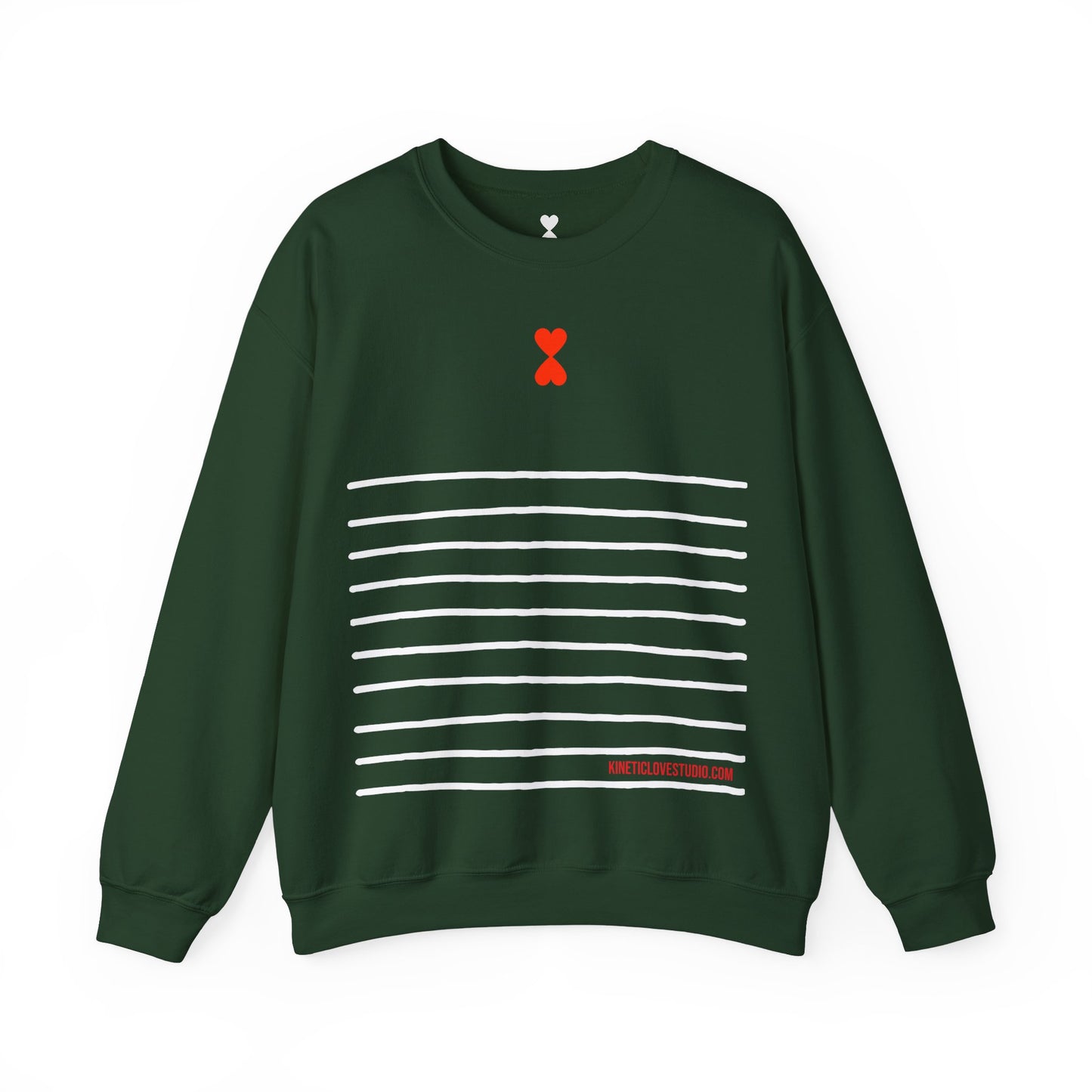 Green White Stripe Unisex Sweatshirt - Signature Collection by Kinetic Love Studio