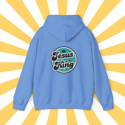 Jesus is King Good Vibes Hoodie Aqua