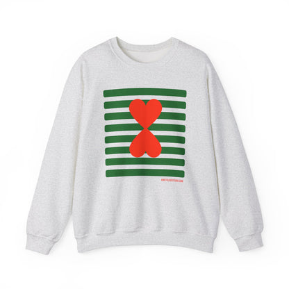 Holiday Edition Couple Sweatshirt - Green Stripes