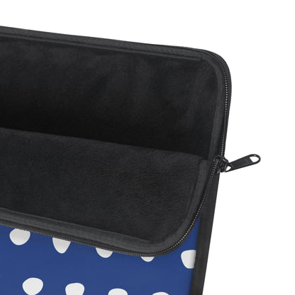 Laptop Sleeve Navy Polka Dots Stylish Trendy Design Notebook Case