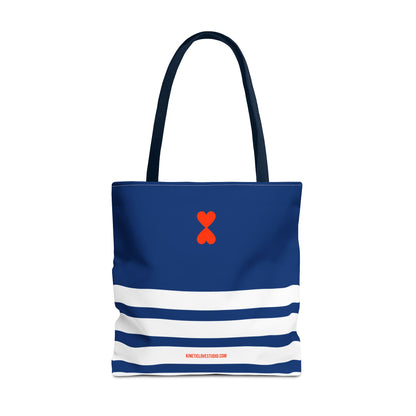 Striped Tote Bag - Navy & White French Chic Stylish Gift Item