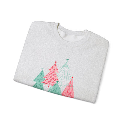 Christmas Trees Modern Couple Sweatshirt - Holiday Edition Unisex