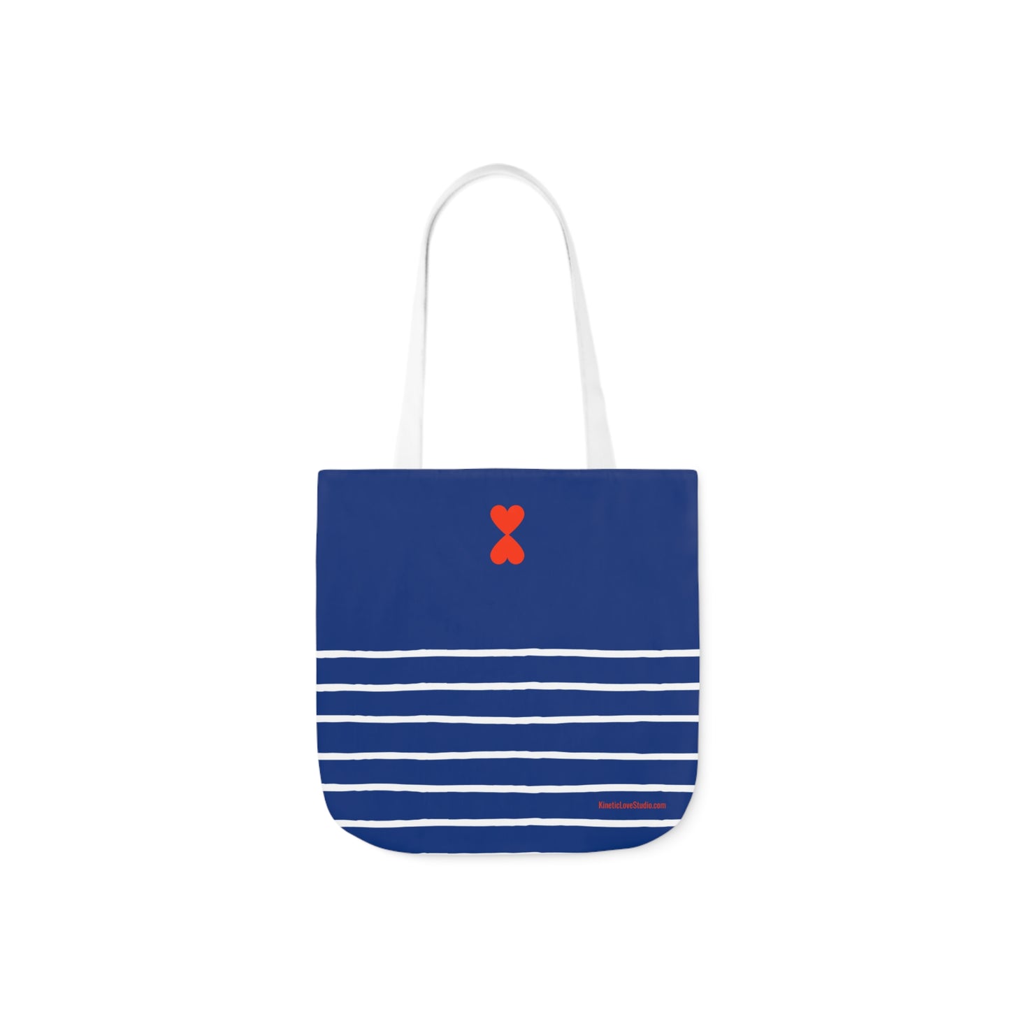 Canvas Tote Bag Navy - French Chic Stripes Stylish Trendy Design