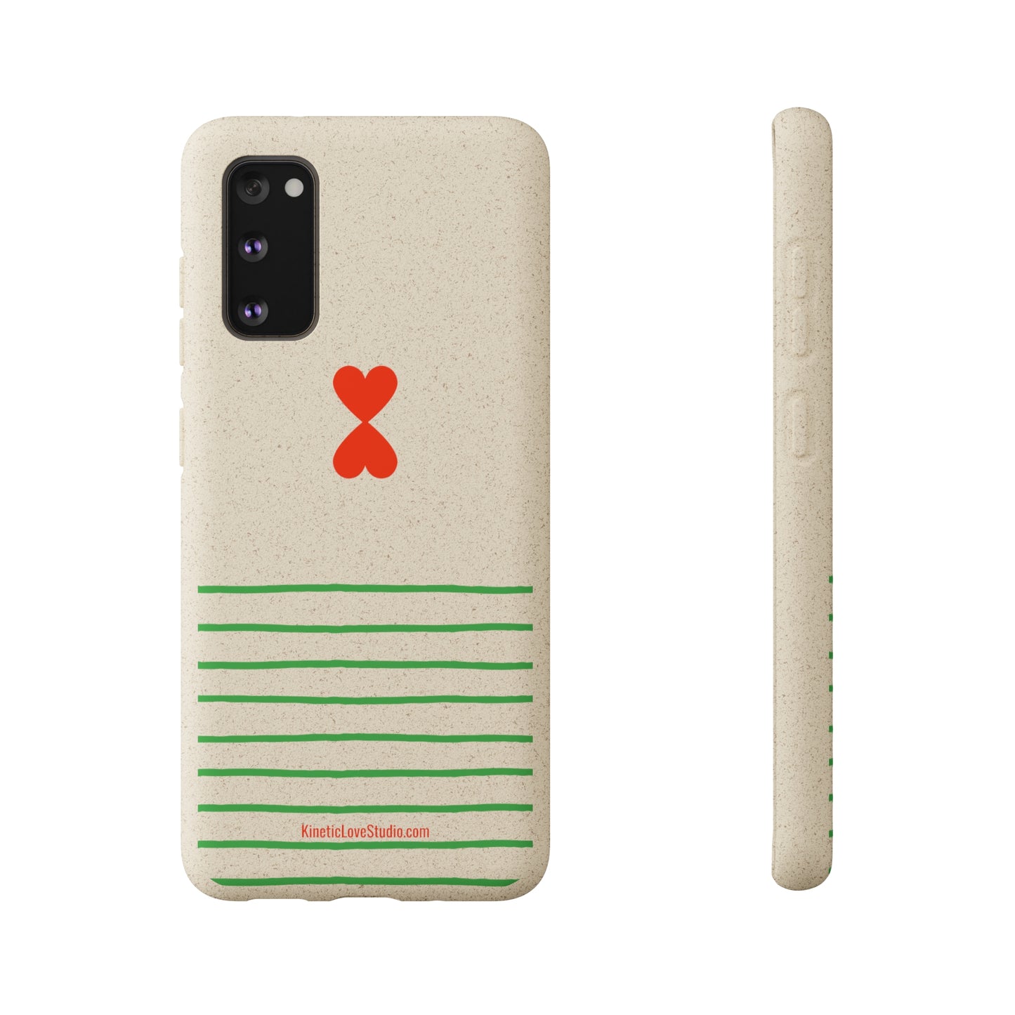 Eco-Friendly Phone Case - French Chic Green Stripes Biodegradable