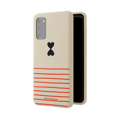 Phone Case - French Chic Red Stripes Biodegradable Eco-Friendly