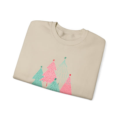 Christmas Trees Modern Couple Sweatshirt - Holiday Edition Unisex