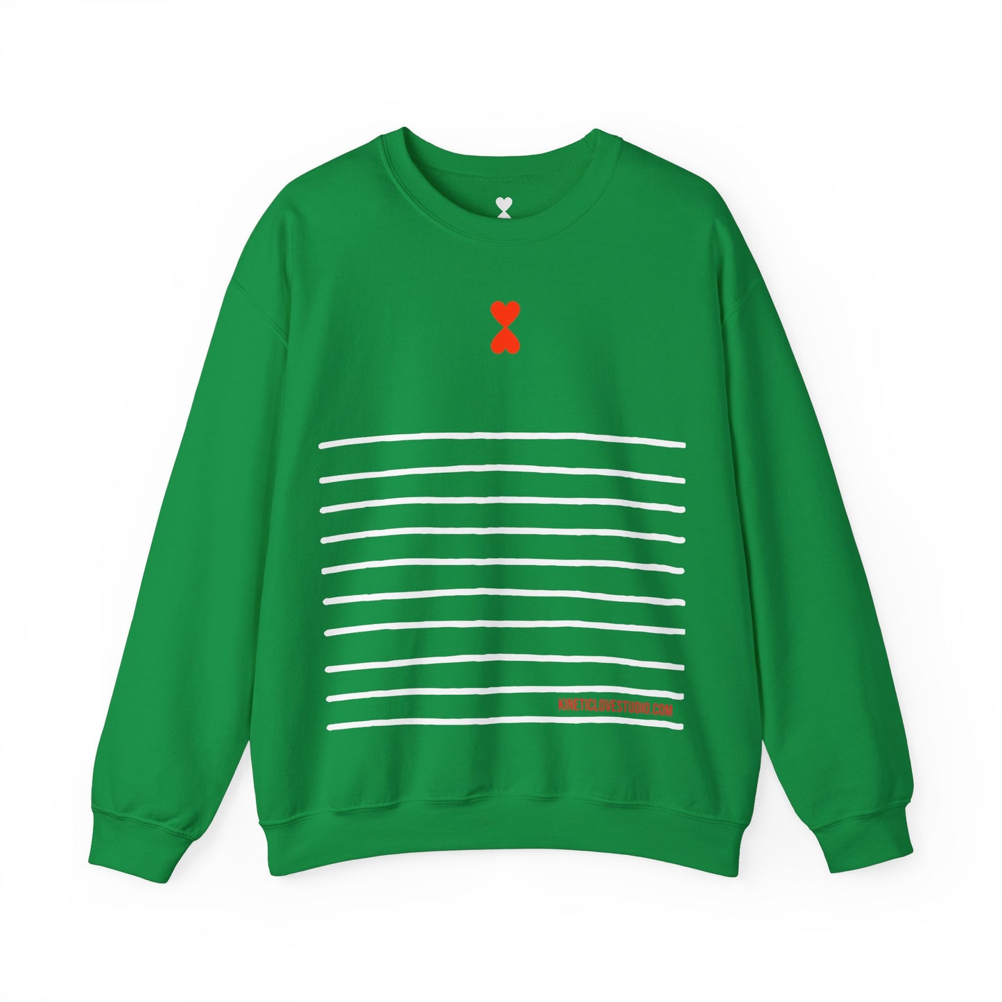 Green White Stripe Unisex Sweatshirt - Signature Collection by Kinetic Love Studio