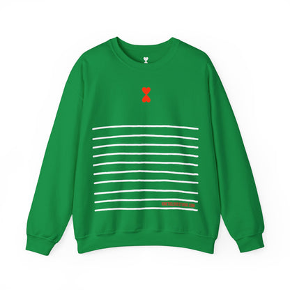 Green White Stripe Unisex Sweatshirt - Signature Collection by Kinetic Love Studio