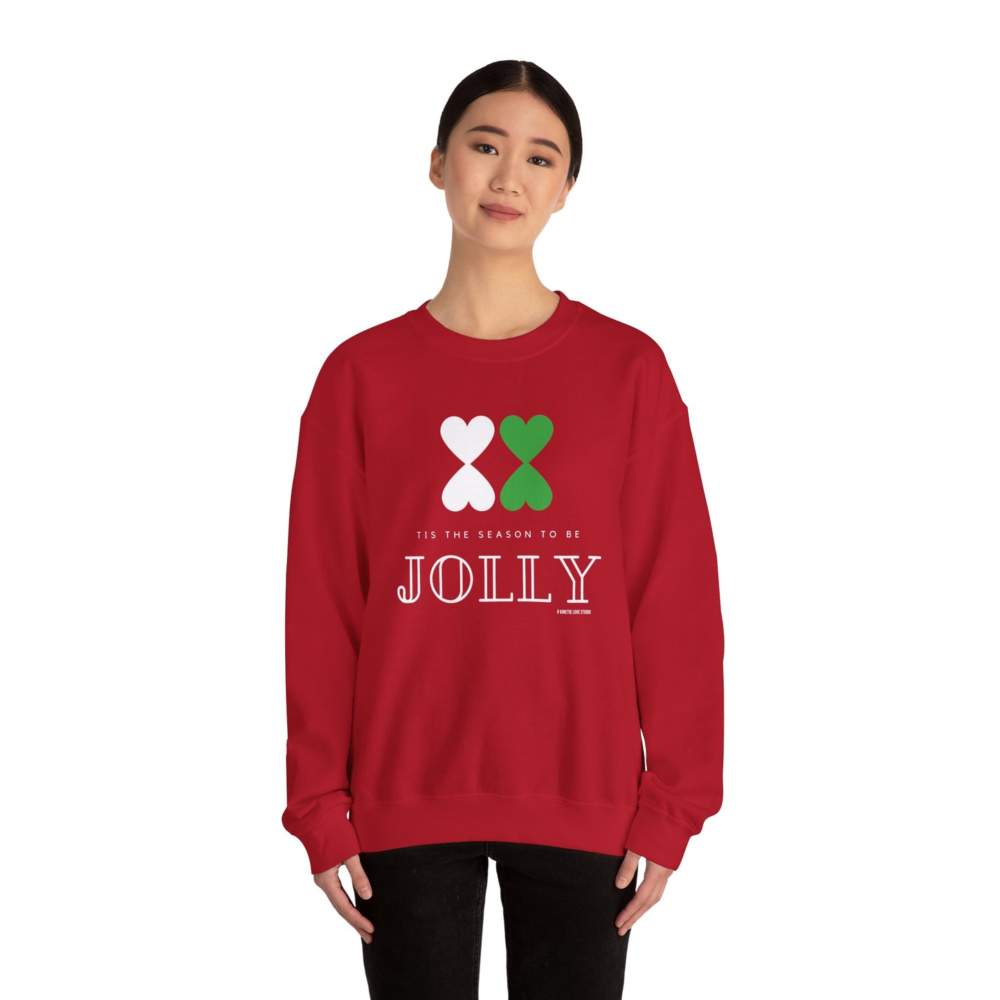 Christmas Modern Design Crewneck Red Sweatshirt Unisex