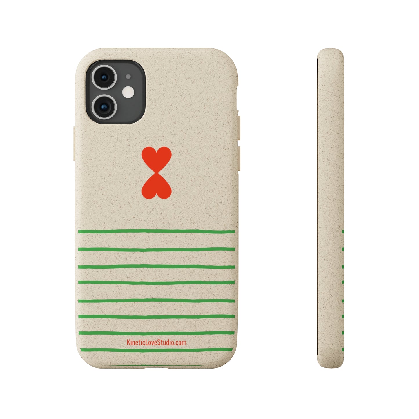 Eco-Friendly Phone Case - French Chic Green Stripes Biodegradable