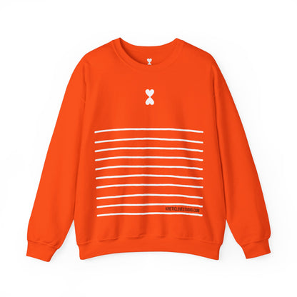 Red & White Strip Unisex Sweatshirt - Signature Collection by Kinetic Love Studio