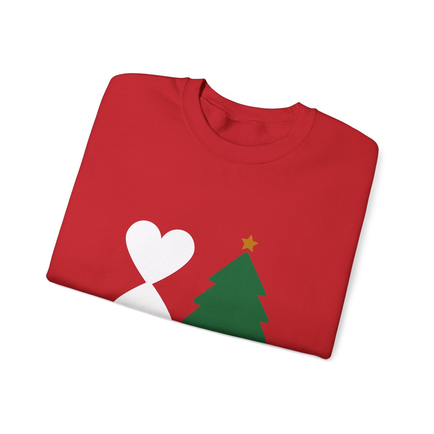 Christmas Tree Red Sweatshirt - Modern Holiday Edition Unisex