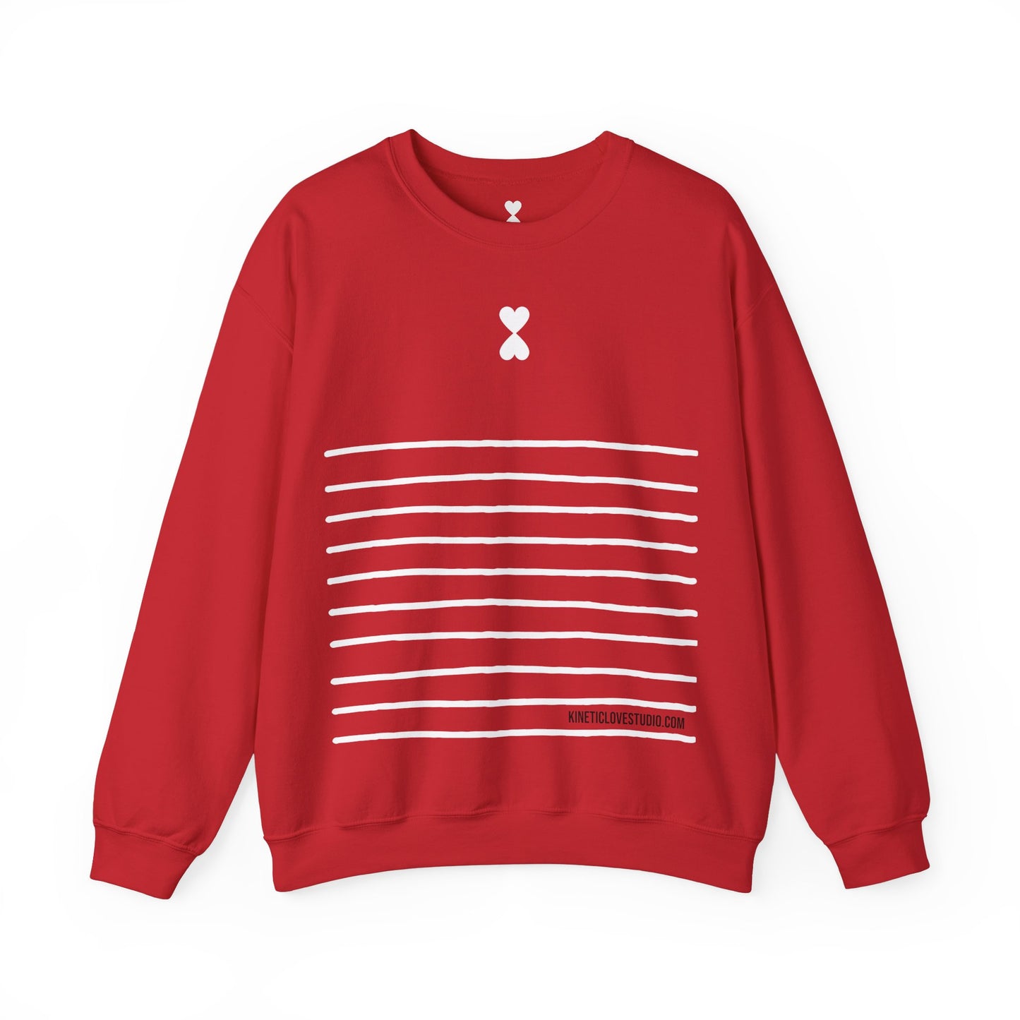 Red & White Strip Unisex Sweatshirt - Signature Collection by Kinetic Love Studio