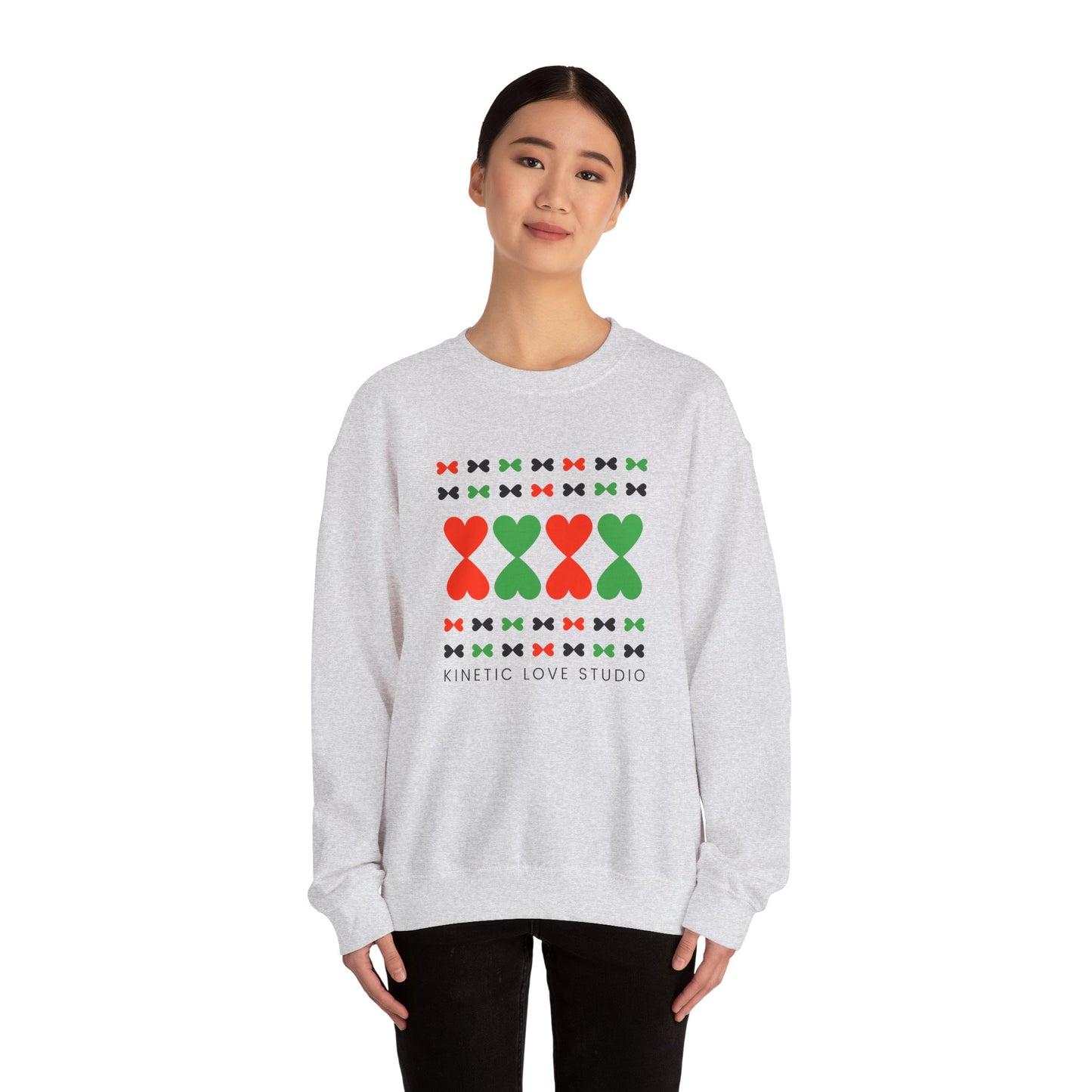 Christmas Hearts Modern Design Sweatshirt - Holiday Edition Unisex