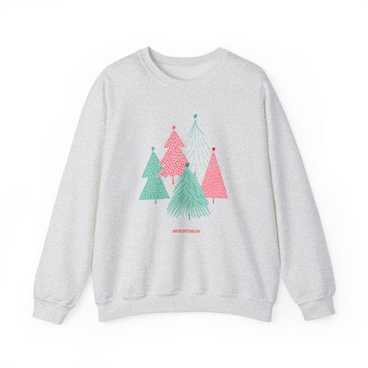 Christmas Trees Modern Couple Sweatshirt - Holiday Edition Unisex