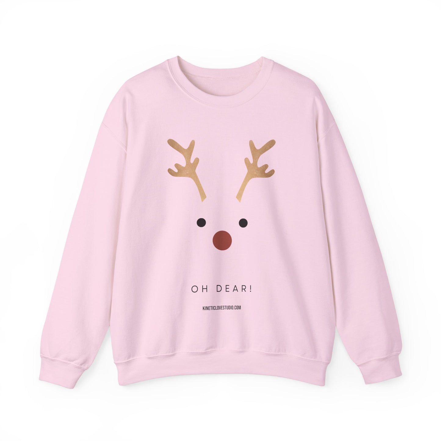 Reindeer Oh Dear Modern Sweatshirt White