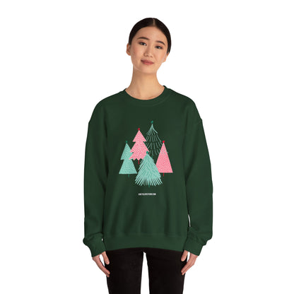 Christmas Trees Modern Couple Sweatshirt - Holiday Edition Unisex