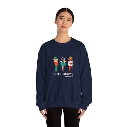 Christmas Nutcracker Black Sweatshirt - Modern Holiday Edition Unisex