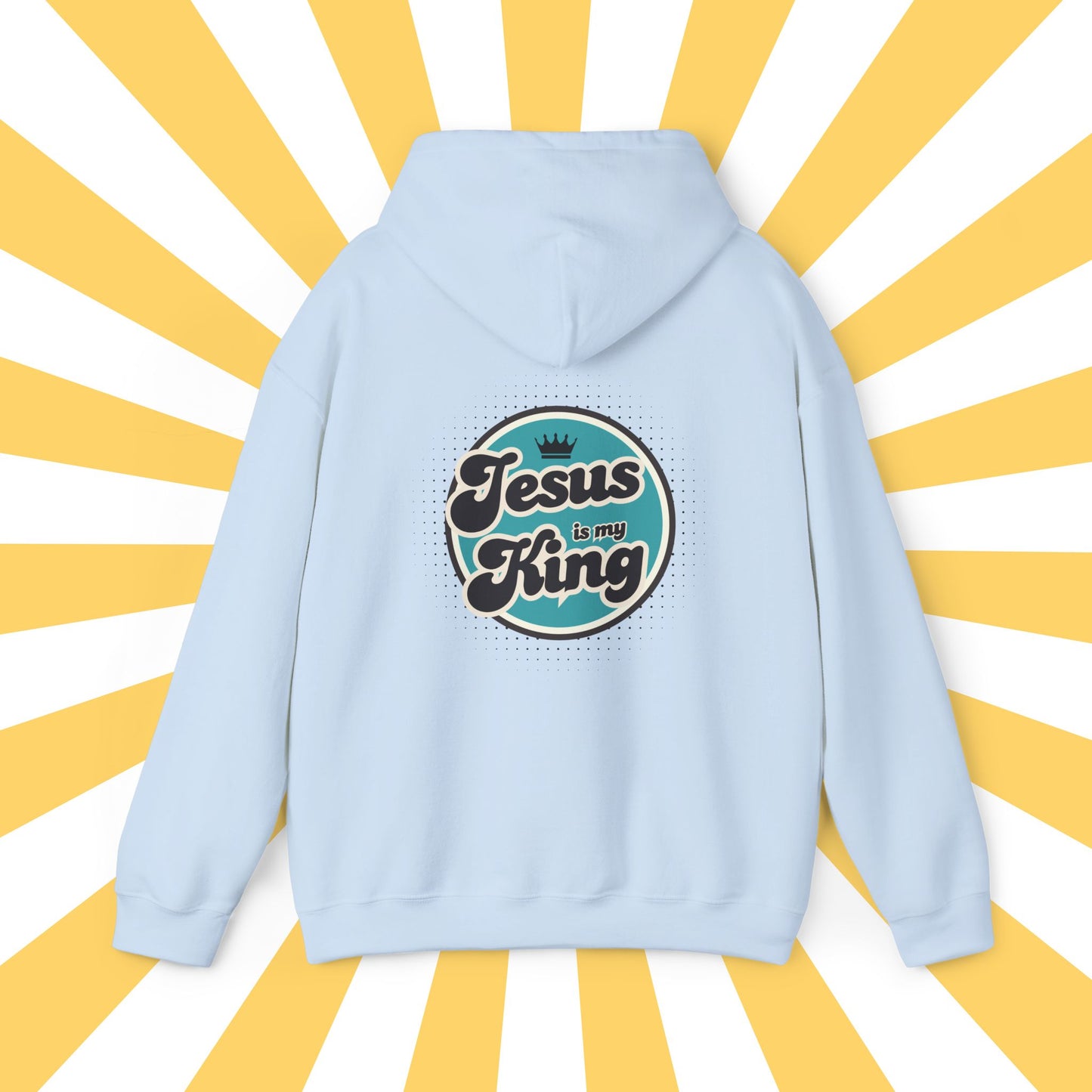 Jesus is King Good Vibes Hoodie Aqua