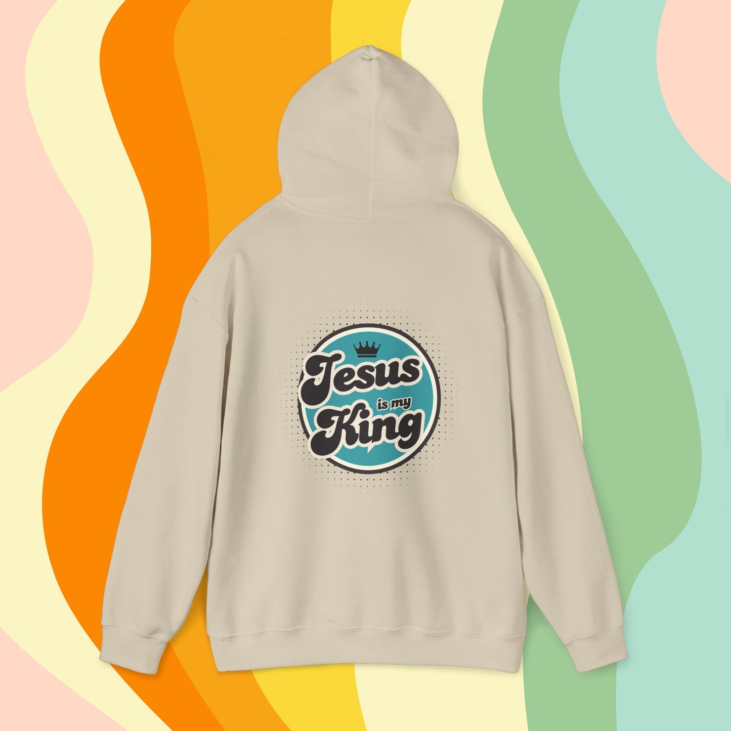 Jesus is King Good Vibes Hoodie Aqua