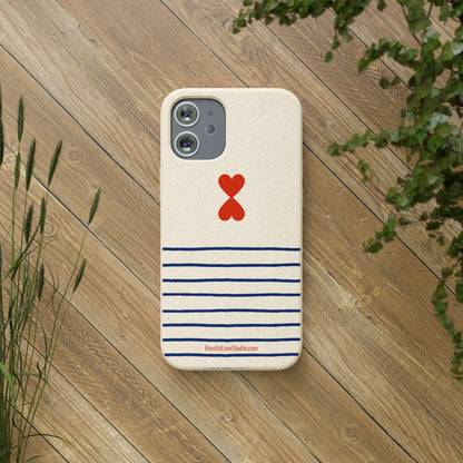 Phone Case - French Chic Trendy Navy Stripes Design Paris Street Style Biodegradable Eco-Friendly