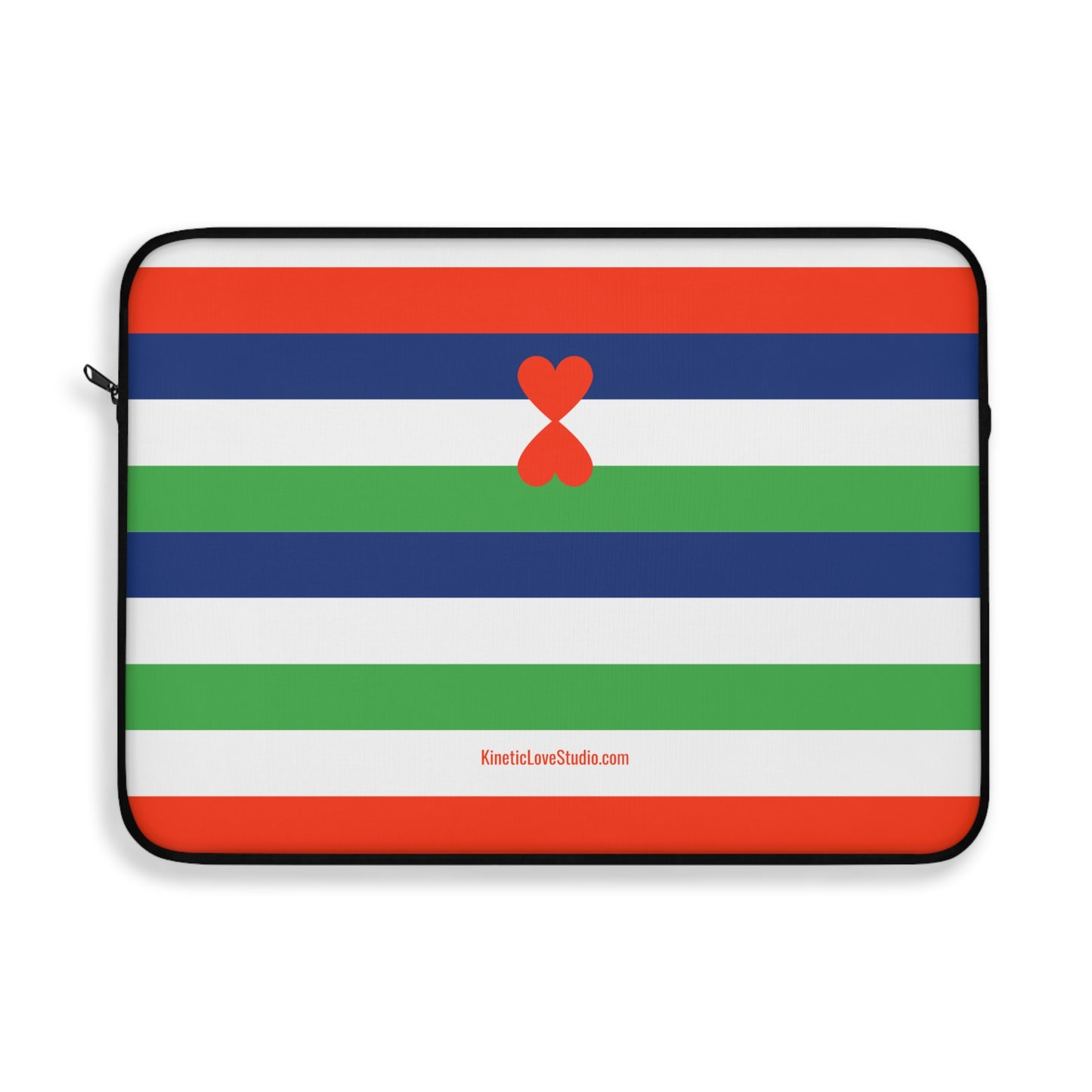 Laptop Sleeve Modern Stripes Green Stylish Trendy Design Notebook Case