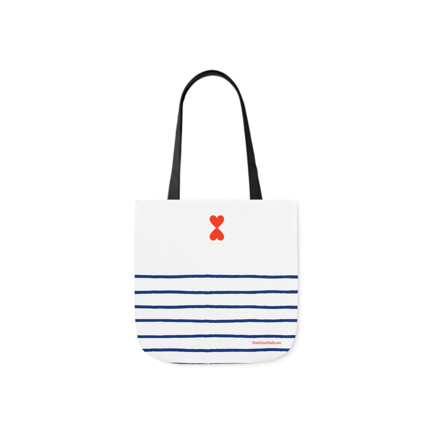 Canvas Tote Bag White Navy Stripes - French Chic Stylish Trendy Design